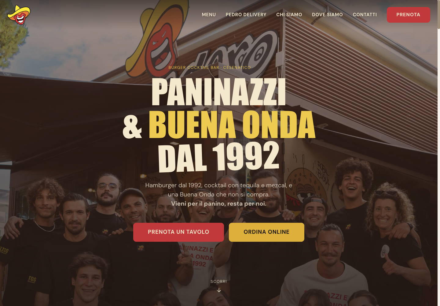 Homepage del Merendero di Cesenatico